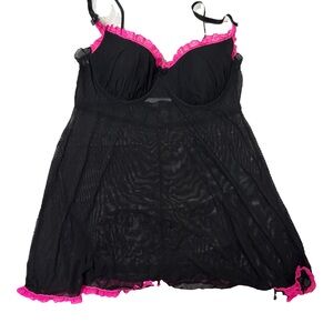 Black and Pink Women's Babydoll Lingerie